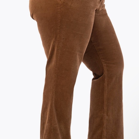 Kut From the Kloth Kelsey Ankle Flare corduroy pants brown “mushroom”size 16 W - Picture 3 of 11
